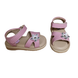 Penny Sandalias Flor Rosado Velcro