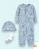 Salida de Hospital/Pijama con Accesorios Celeste