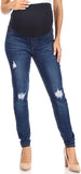 Jeans maternal azul oscuro roto M