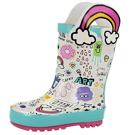 Botas para lluvia arcoiris