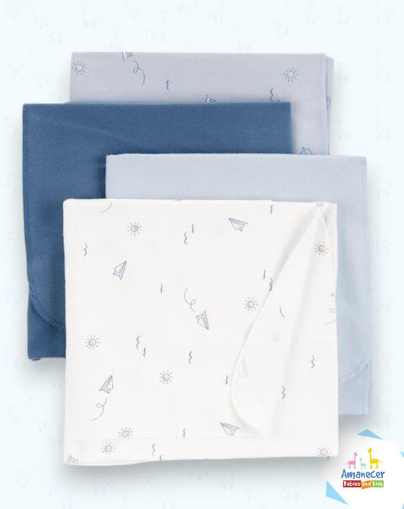 Frazada Carter's x 4 Uds Celeste