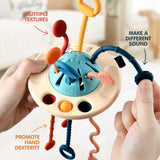 Montessori Toys, Silicone Pull String Activity Toy