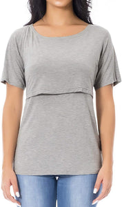 Blusa lactancia gris claro M