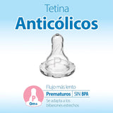 Dr. Brown's Natural Flow Anti-Colic Options+ Biberón estrecho, 2 oz, con pezón de flujo prematuro