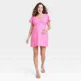 Vestido maternal corto rosa XS