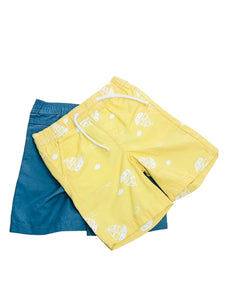 Set 2 shorts celeste y amarillo