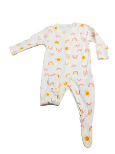 Pijama piecitos arcoiris sol 6-9 m