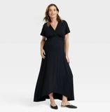 Vestido maternal y lactancia negro liso M