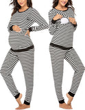 Pijama rayas negra con blanco