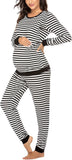 Pijama rayas negra con blanco