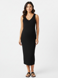 Vestido maternal negro liso
