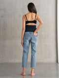 Jeans Sonoma con pancita celeste claro