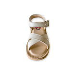 Sandalias con frente cruzado nuez