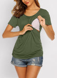 Blusa embarazo y lactancia verde