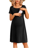 Vestido maternal y lactancia corto negro