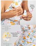 Traje de bajo maternal y lactancia floral