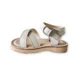 Sandalias con frente cruzado nuez