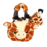 Bolso de peluche jirafa