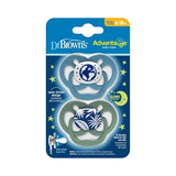 Chupetas Advantage azul brilla en la oscuridad 6-18 meses