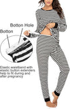 Pijama rayas negra con blanco