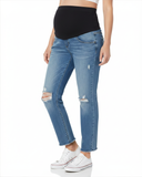 Jeans con pancita celeste claro