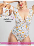 Traje de bajo maternal y lactancia floral