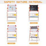 Pizarra de arte para niños, caballete giratorio