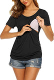 Blusa maternal y lactancia negra