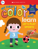 Color and Learn Workbook My First Color and Learn: Let's Play Sports