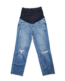 Jeans con pancita celeste claro