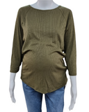 Blusa embarazo y lactancia verde olivo