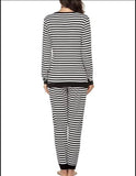 Pijama rayas negra con blanco