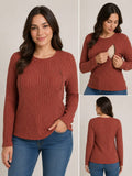 Blusa embarazo y lactancia terracota