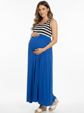Vestido largo azul rayas mumetaz L