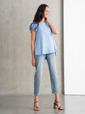 Jeans Sonoma con pancita celeste claro