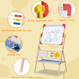 Pizarra de arte para niños, caballete giratorio