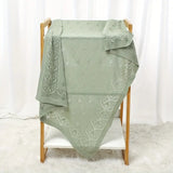 Manta tejida verde musgo