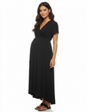 Vestido maternal y lactancia negro liso M