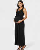 Vestido largo embarazo y lactancia negro XL