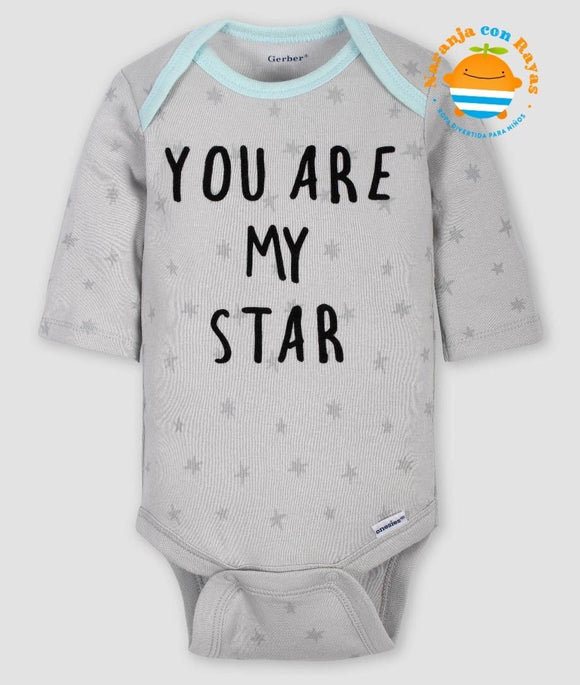 Mameluco you are my star 6-9 meses