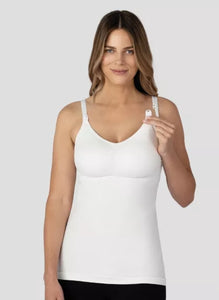 Camiseta de lactancia y maternidad Basics blanca
