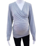 Blusa maternal y lactancia manga larga gris L
