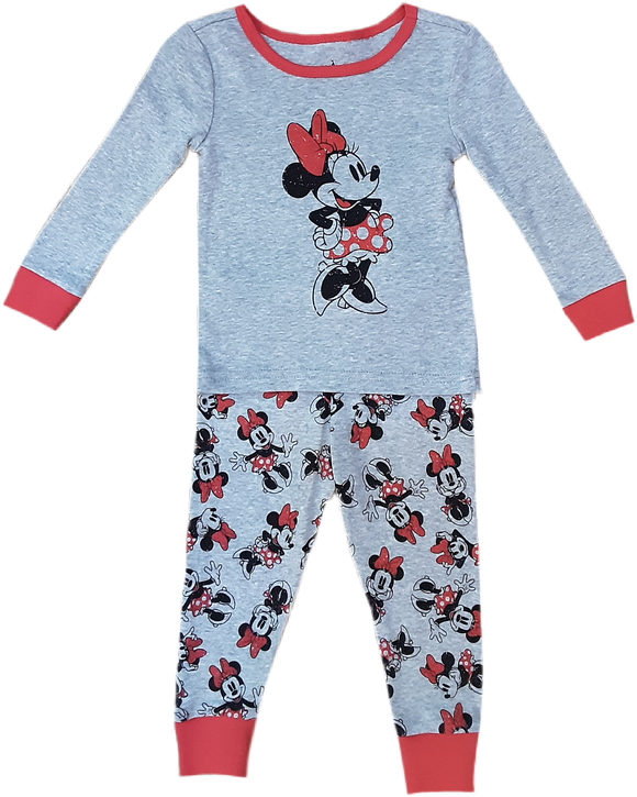 Pijama Minnie gris , rojo