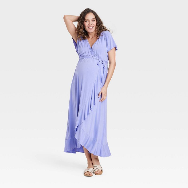 Maternity Dresses Old Navy Ropa De Maternidad Vestido Largo Lila