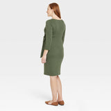 Vestido corto verde olivo embarazo y lactancia XS